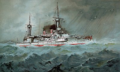 S.M. Battleship Wörth by Hugo Graf